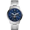 imageFossil Mens Neutra Quartz Stainless Steel and Leather Chronograph WatchSilverBlue Moonphase