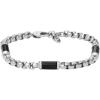 Silver Box Chain/Black Beads Silver Box Chain/Black Beads