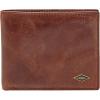 imageFossil Mens Ryan Leather RFID Blocking Bifold Flip ID WalletBrown