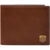 imageFossil Mens Ryan Leather RFID Blocking Bifold Flip ID WalletHayes Brown