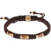 imageFossil Mens Stainless Steel and Genuine Leather andor Beaded Bracelet for MenTigers EyeBrownGold