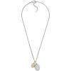 imageFossil Mens Stainless Steel or Leather Necklace for MenSilverGold Dual Pendants