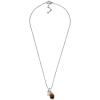 imageFossil Mens Stainless Steel or Leather Necklace for MenSilverTigers Eye