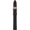 imageFossil Stainless Steel Interchangeable Watch Band StrapBlack LeatherRose Gold