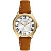 imageFossil Womens Gilmore ThreeHand Date Stainless Steel WatchBrown LeatherGold