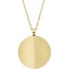 imageFossil Womens GoldTone Stainless Steel Pendant Chain Necklace for WomenGold Harlow Linear Texture Disc