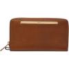 imageFossil Womens Liza Leather Wallet Zip Around Clutch with Wristlet Strap Black Model SL7878G001Brown