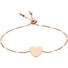 imageFossil Womens Plated Stainless Steel Engravable Personalized Gift Bracelet for WomenRose Gold Heart