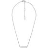 imageFossil Womens Plated Stainless Steel Engravable Personalized Gift Pendant Chain Necklace for WomenSilver
