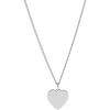 imageFossil Womens Plated Stainless Steel Engravable Personalized Gift Pendant Chain Necklace for WomenSilver Heart