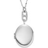 imageFossil Womens Plated Stainless Steel Engravable Personalized Gift Pendant Chain Necklace for WomenSilver Locket