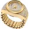 imageFossil Womens Quartz Stainless Steel TwoHand Watch RingGold AllOver Glitz