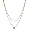 imageFossil Womens Rose GoldTone Stainless Steel Pendant Chain Necklace for WomenRose Gold Gray Mother of Pearl