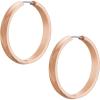 Rose Gold Linear Texture Large Hoop Rose Gold Linear Texture Large Hoop