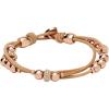 imageFossil Womens Stainless Steel and Genuine Leather Bracelet for WomenRose Gold GlitzTan