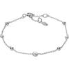 imageFossil Womens Sterling Silver or SilverTone Stainless Steel Chain Bracelet for WomenSilver Bead