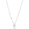 imageFossil Womens Sterling Silver or SilverTone Stainless Steel Pendant Chain Necklace for WomenSilver Star Moon