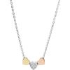 imageFossil Womens Sterling Silver or SilverTone Stainless Steel Pendant Chain Necklace for WomenSilver TriTone Heart