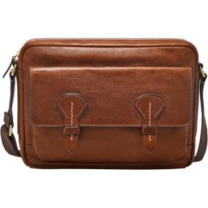 imageFossil Leather or Fabric Courier Messenger Bag for MenBennet Brown