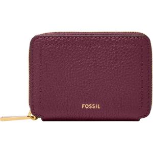 imageFossil Logan Zip Card Case Black with KeychainBerry