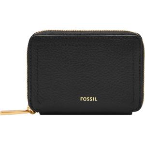 imageFossil Logan Zip Card Case Black with KeychainBlack