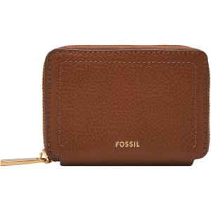 imageFossil Logan Zip Card Case Black with KeychainBrown