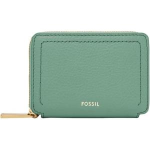 imageFossil Logan Zip Card Case Black with KeychainMist