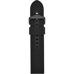 imageFossil Mens 22mm Dark Brown LiteHide Leather Watch BandBlack SiliconeBlack