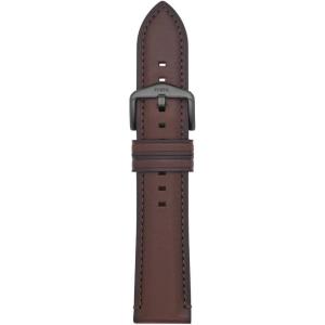 imageFossil Mens 22mm Dark Brown LiteHide Leather Watch BandBrown LeatherGunmetal