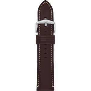 imageFossil Mens 22mm Dark Brown LiteHide Leather Watch BandDark BrownSilver