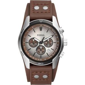 imageFossil Mens Coachman Quartz Stainless Steel and Leather Chronograph WatchBrown