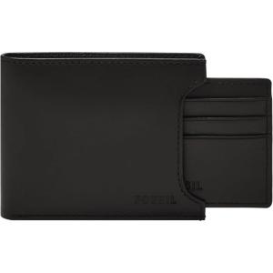 imageFossil Mens Derrick Leather Bifold Sliding 2in1 with Removable Card Case Wallet Dark Brown Model ML3685201Derrick Black
