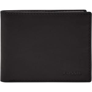 imageFossil Mens Derrick Leather RFIDBlocking Bifold Passcase with Removable Card Case WalletBlack