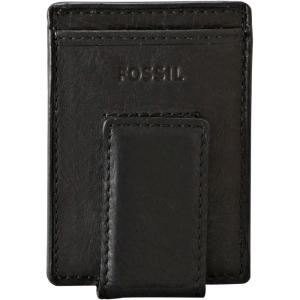 imageFossil Mens Ingram Leather Magnetic Card Case with Money Clip Wallet Brown Model ML3235200Ingram Black
