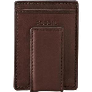 imageFossil Mens Ingram Leather Magnetic Card Case with Money Clip Wallet Brown Model ML3235200Ingram Brown