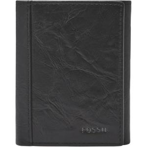 imageFossil Mens Ingram Leather Trifold with ID Window Wallet Brown Model ML3289200Neel Black