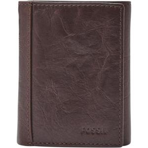 imageFossil Mens Ingram Leather Trifold with ID Window Wallet Brown Model ML3289200Neel Brown