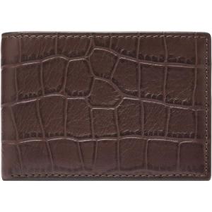 imageFossil Mens Leather Slim Minimalist Bifold Front Pocket Wallet for MenDerrick Mink Croco