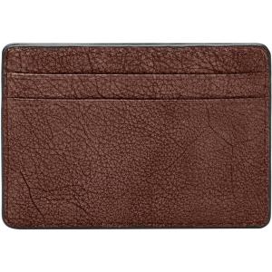 imageFossil Mens Leather Slim Minimalist Card Case Front Pocket WalletSteven Medium Brown