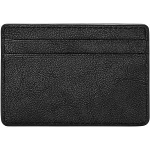 imageFossil Mens Leather Slim Minimalist Card Case Front Pocket WalletSteven Slate Black