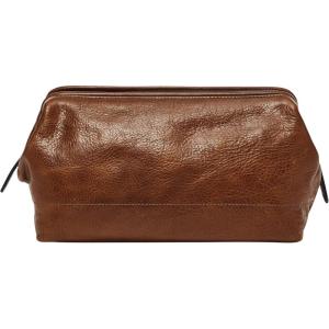 imageFossil Mens Leather Travel Shave Dopp KitCognac