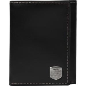 imageFossil Mens Leather Trifold Wallet for MenHayes Black