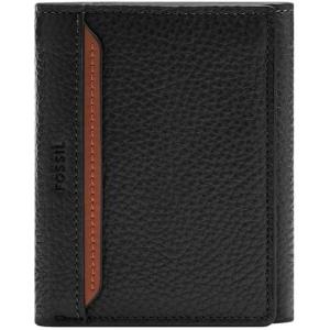 imageFossil Mens Leather Trifold Wallet for MenHuntington Black