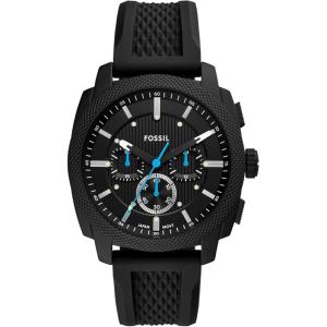 imageFossil Mens Machine Chronograph Stainless Steel WatchBlack Silicone