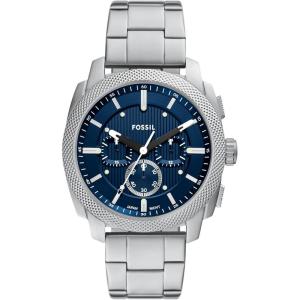 imageFossil Mens Machine Chronograph Stainless Steel WatchSilverBlue
