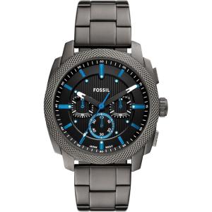 imageFossil Mens Machine Chronograph Stainless Steel WatchSmoke GrayBlue