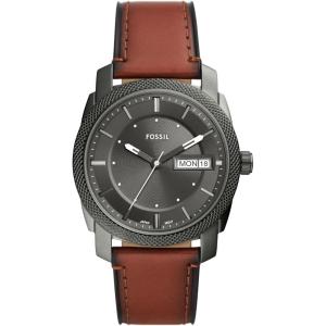 imageFossil Mens Machine Quartz Stainless Steel ThreeHand WatchSmoke  Amber