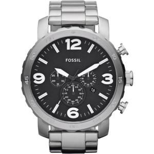 imageFossil Mens Nate Quartz Stainless Steel Chronograph WatchSilver