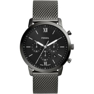 imageFossil Mens Neutra Quartz Stainless Steel and Leather Chronograph WatchSmoke