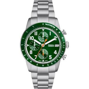 imageFossil Mens Sport Tourer Quartz Stainless Steel Chronograph WatchSilverGreen